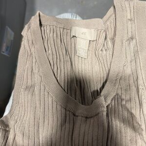 H&M Women's Ribbed Maxi Dress - Taupe